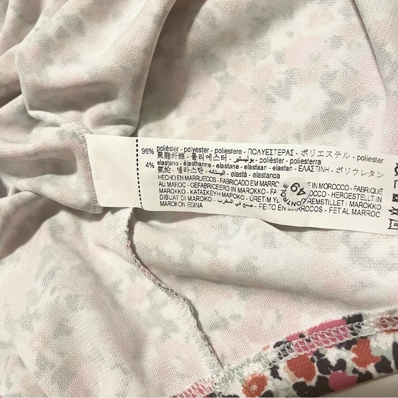 Zara Floral Long Sleeve Dress with Cut Outs Size Large - Picture 10 of 16